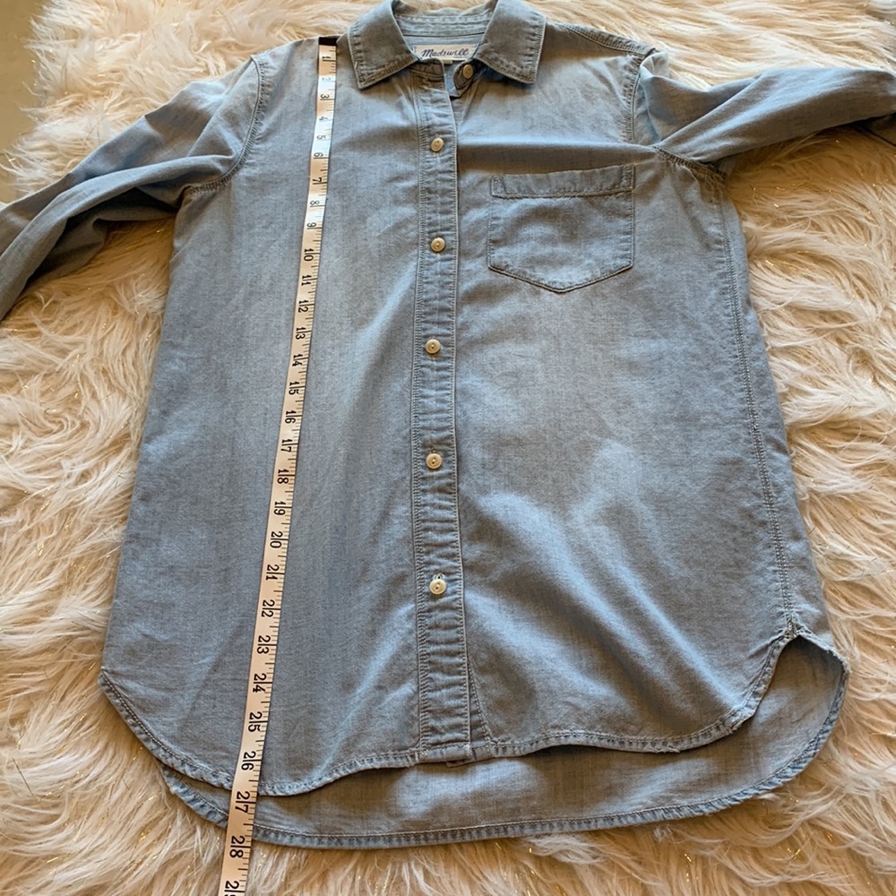 Madewell Chambray ex boyfriend shirt in Buckley wash - Picture 7 of 9